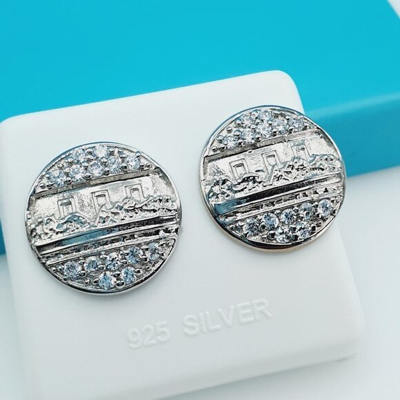 "925 Sterling Silver CZ Beautiful Earrings for Women, 1USPAR4197 - Picture 3 of 12